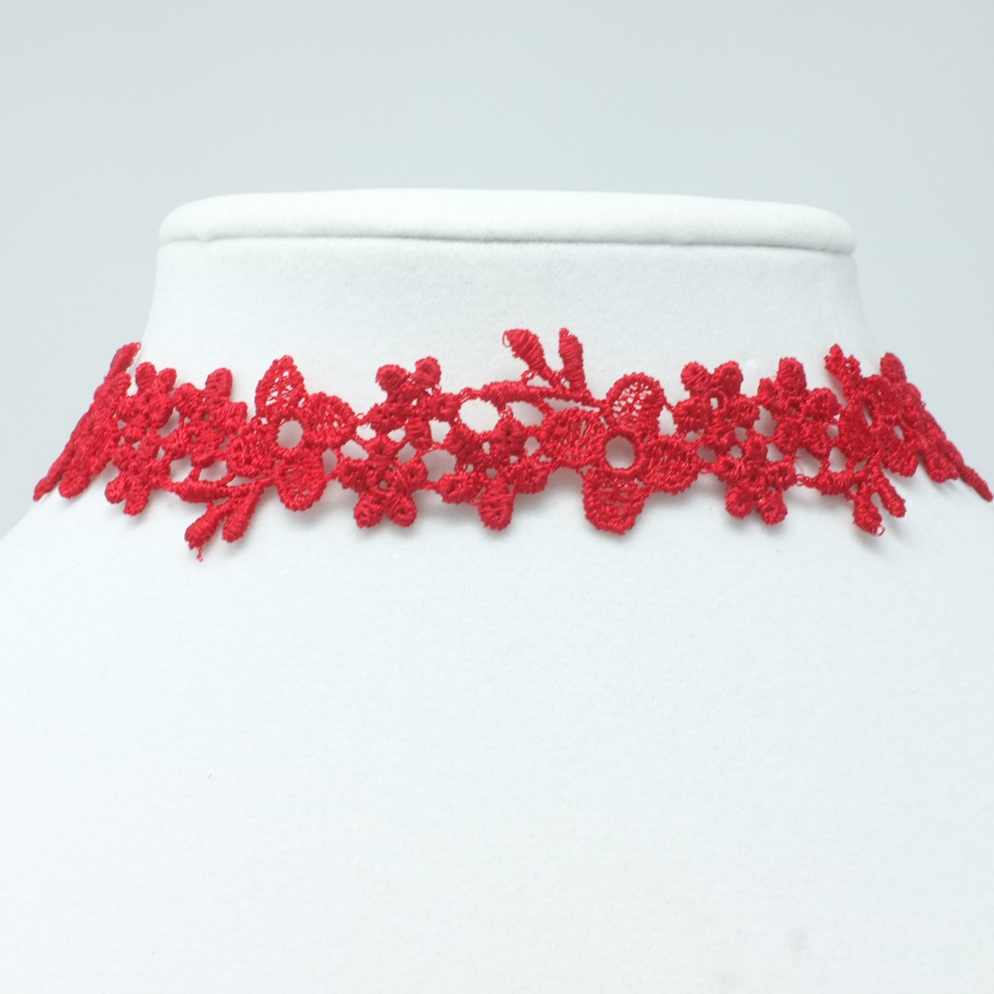 Red Floral Choker