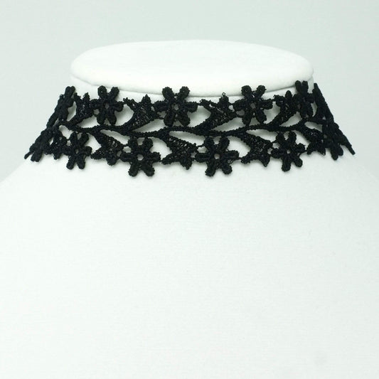 Zara Black Wide Choker Necklace