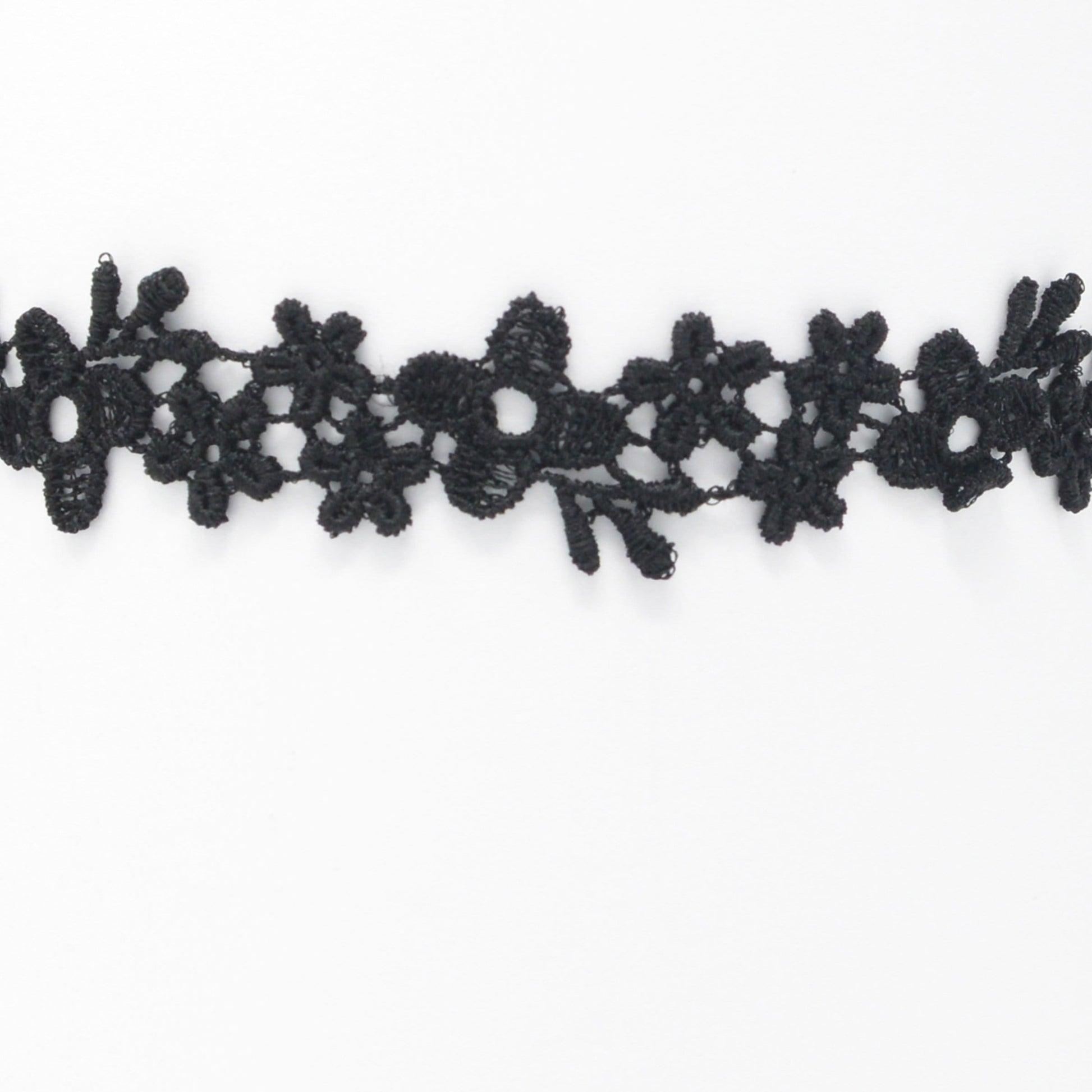 Detail of flower lace choker