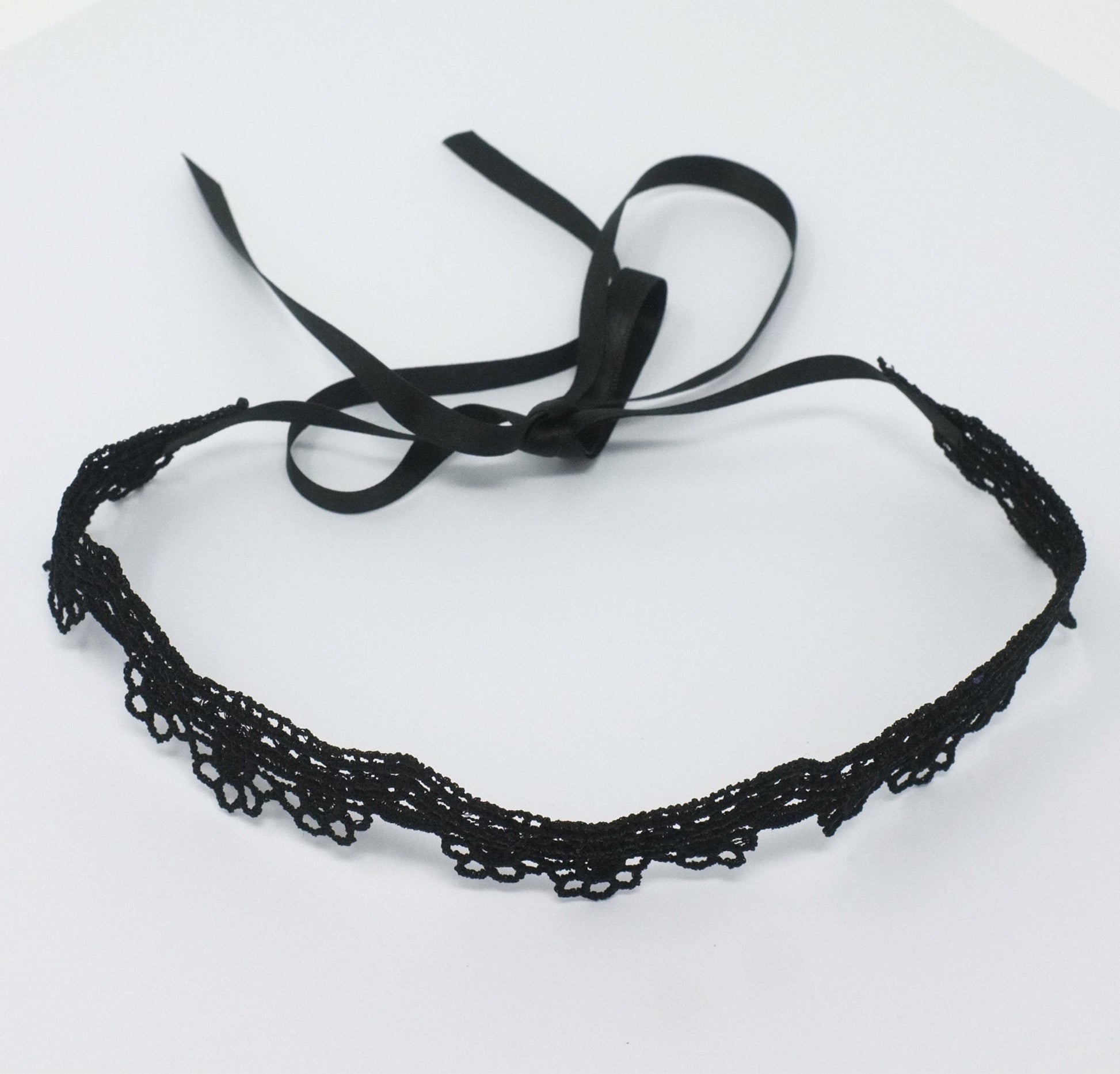 Black Choker with Black Ribbon