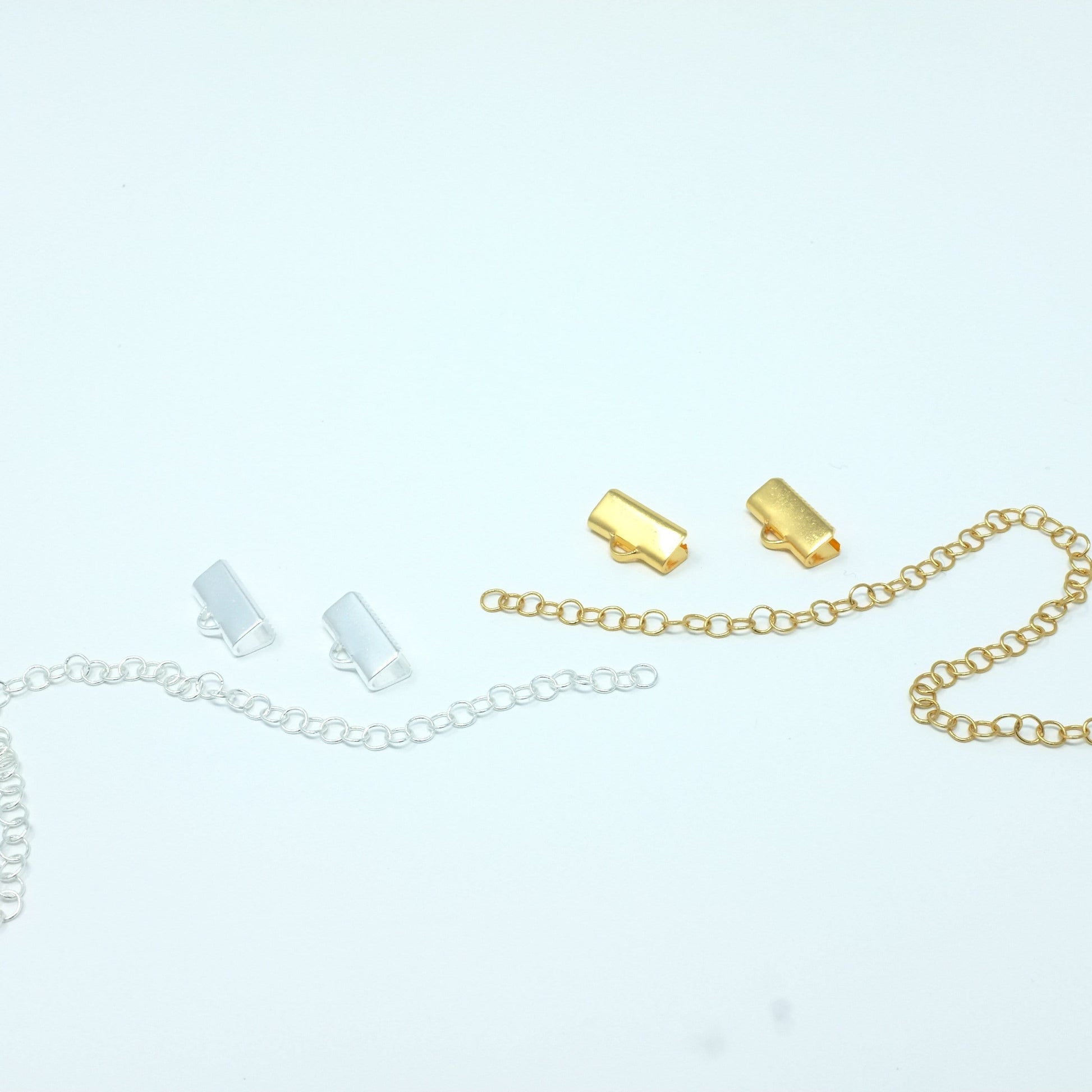 Silver and Gold Plated Brass Ribbon Clasps