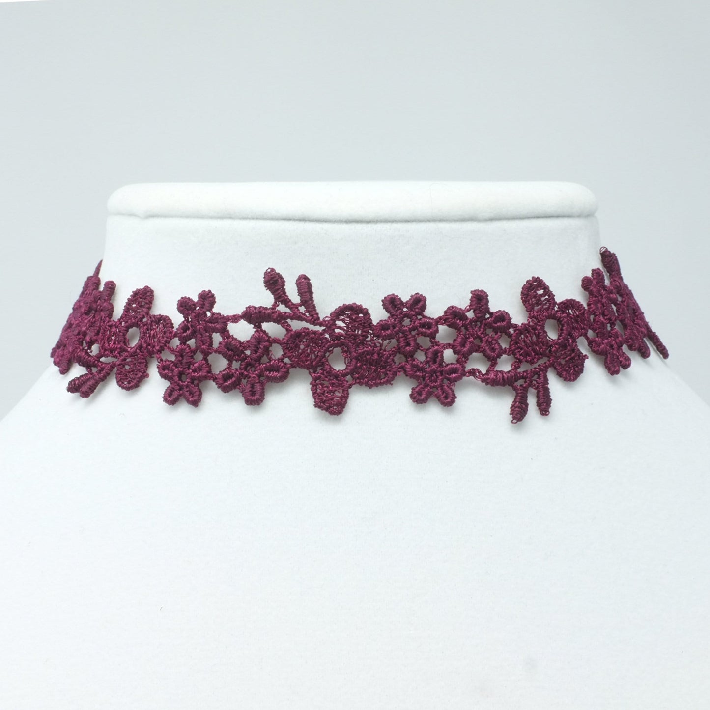 Astrid Navy Blue Flower Lace Choker