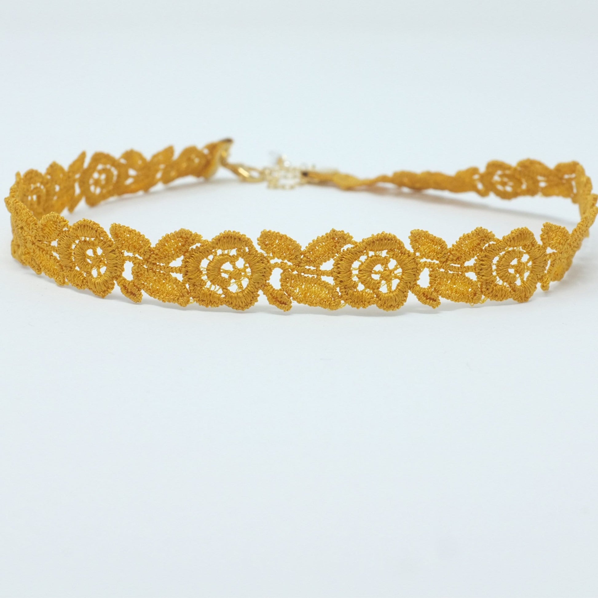 Mustard Yellow Rose Choker