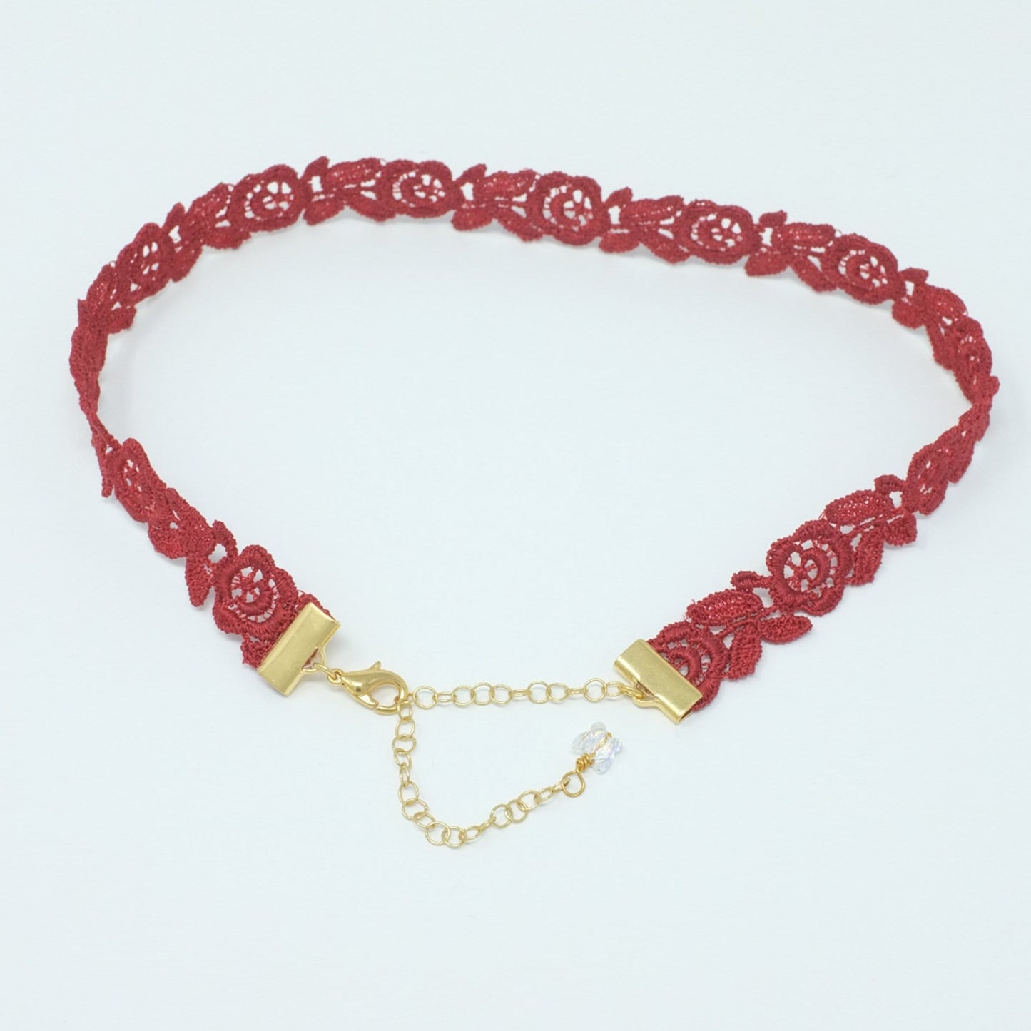 Burnt Orange Lace Choker