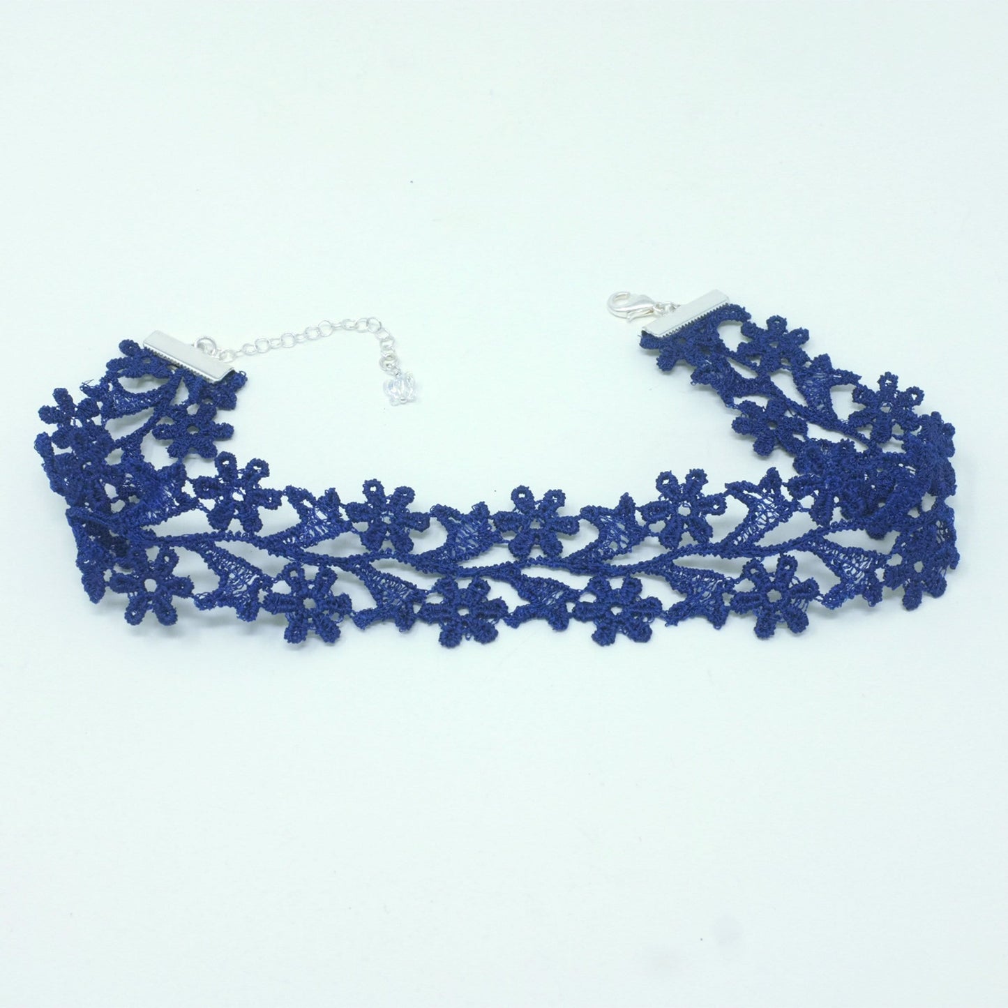 Royal Blue Wide Lace Choker