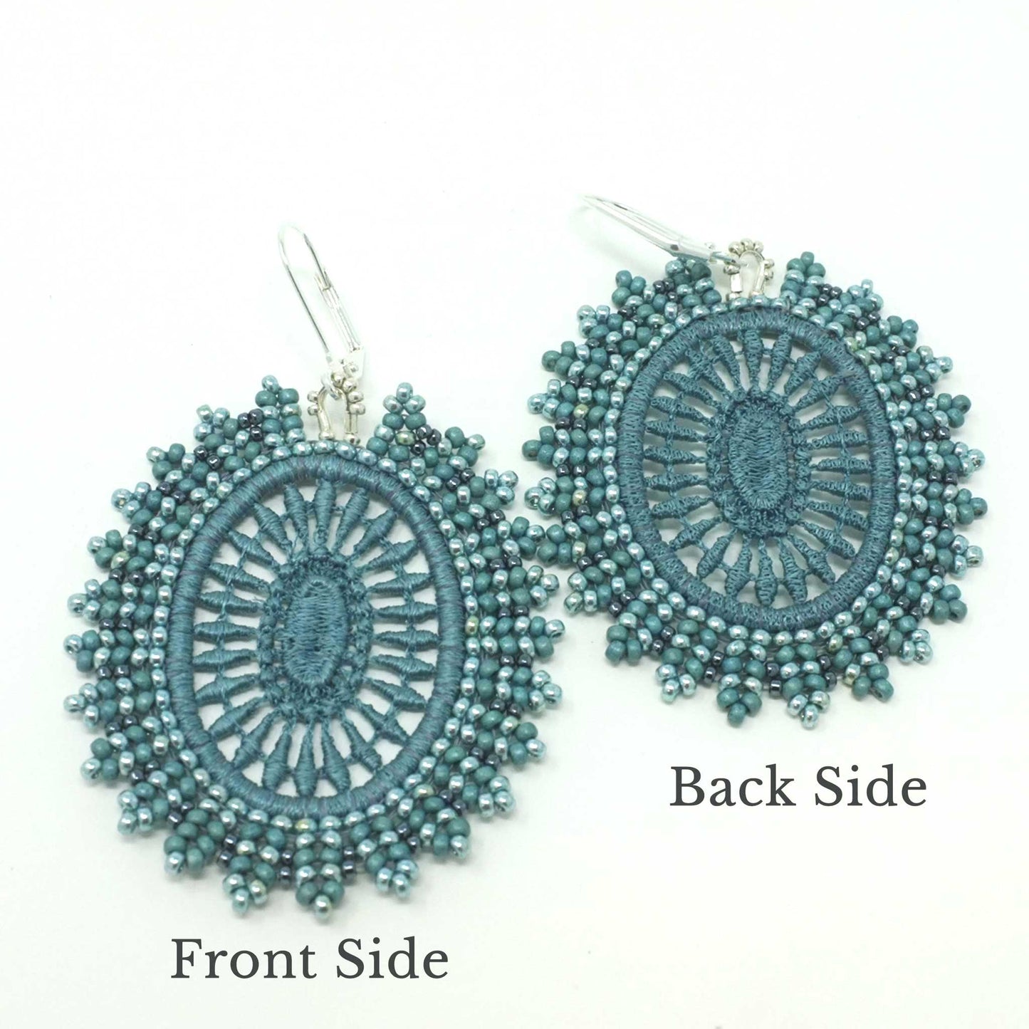 Seafoam Oval Drop Earrings