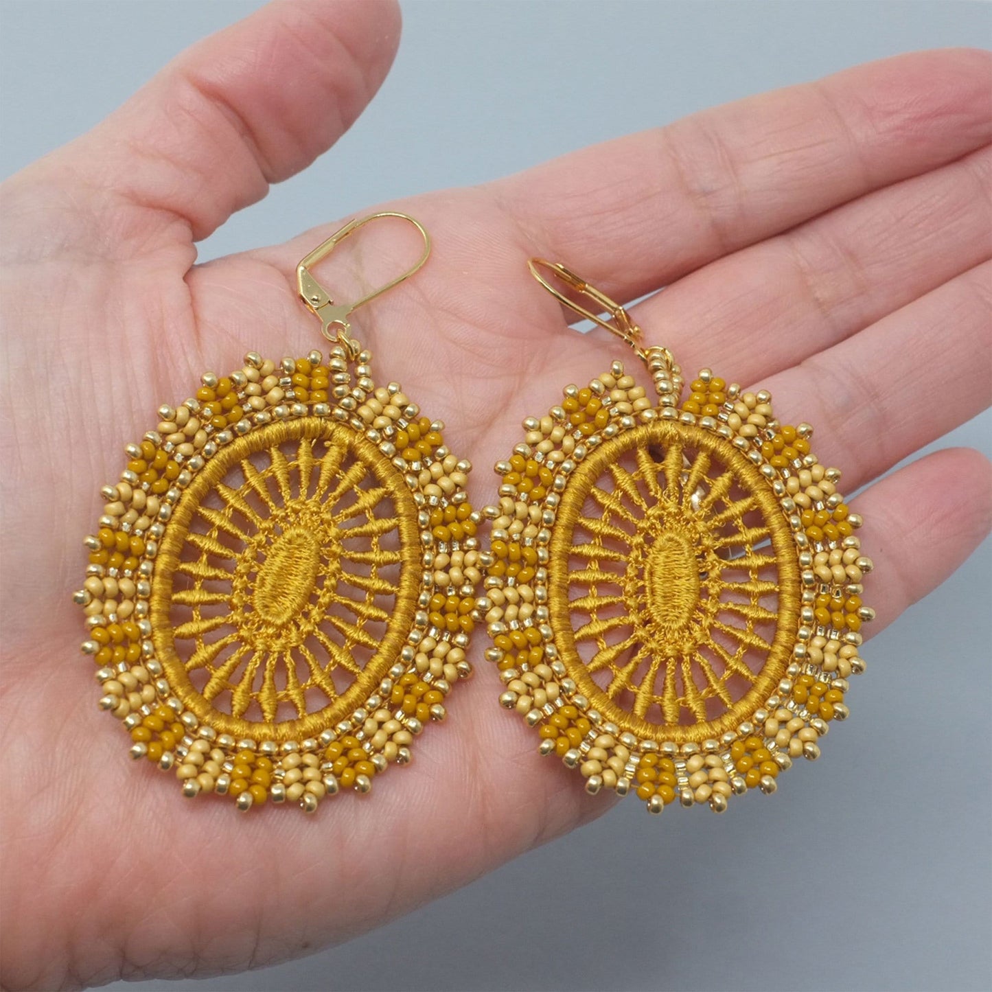 Yellow Statement Earrings