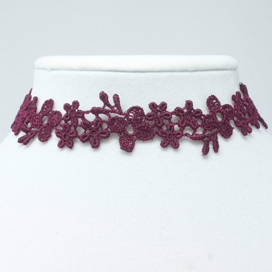 Burgundy Choker Necklace