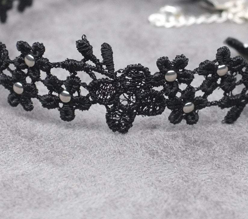 Black Lace Floral Pattern