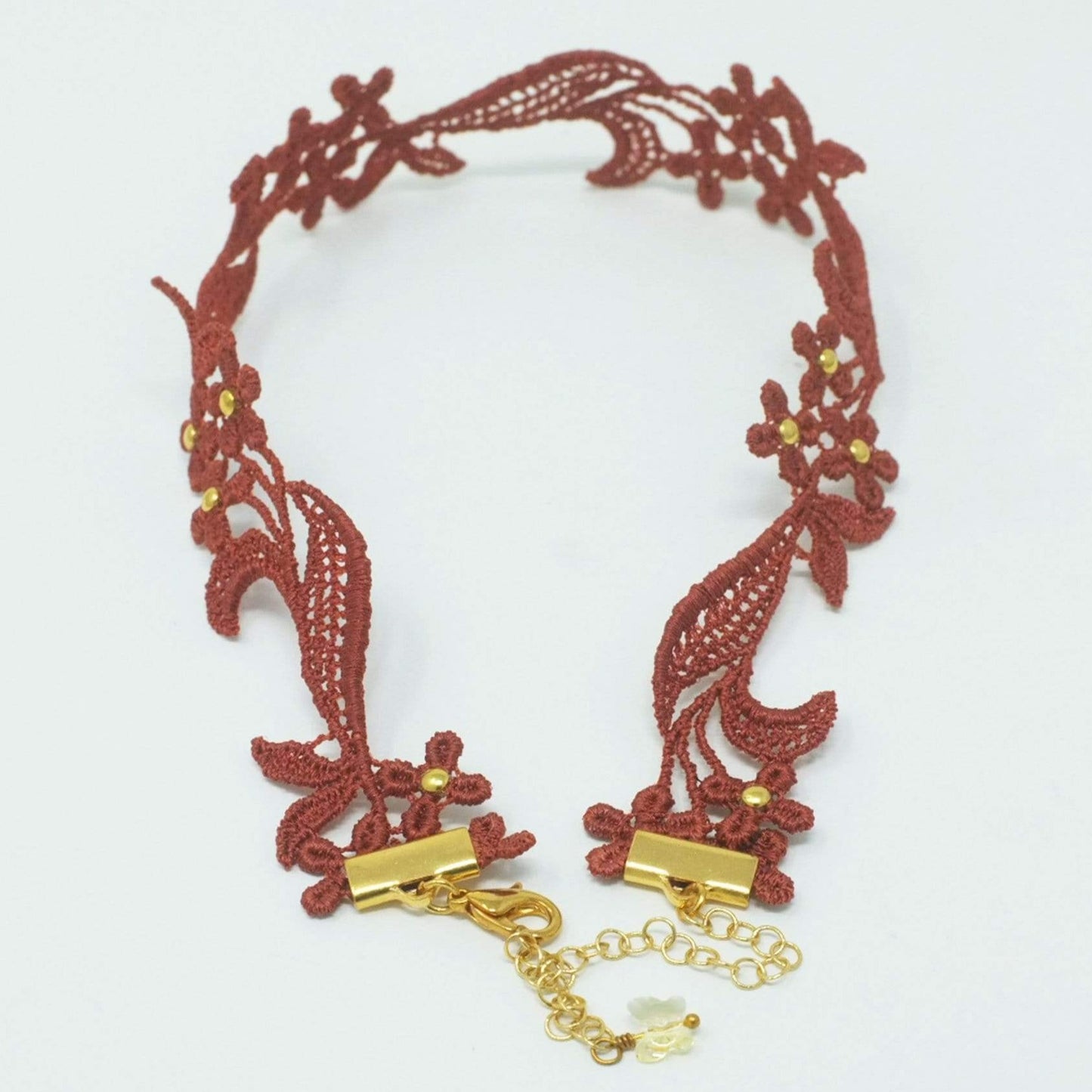 Lace Choker with Gold Plated Brass Clasp