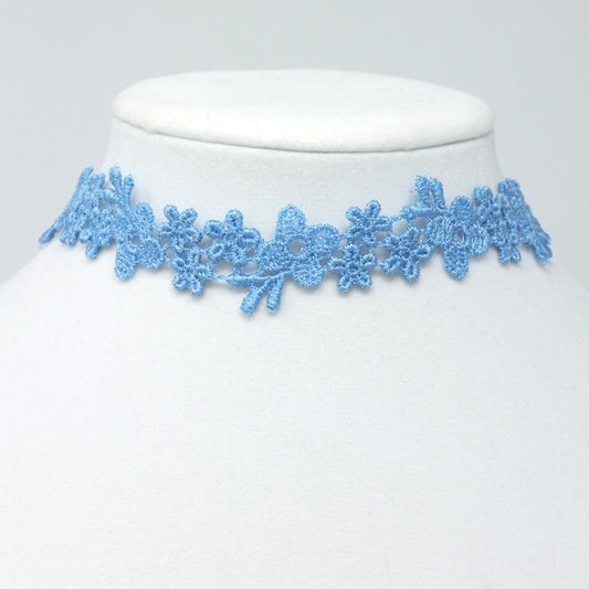 Astrid Light Blue Daisy Choker