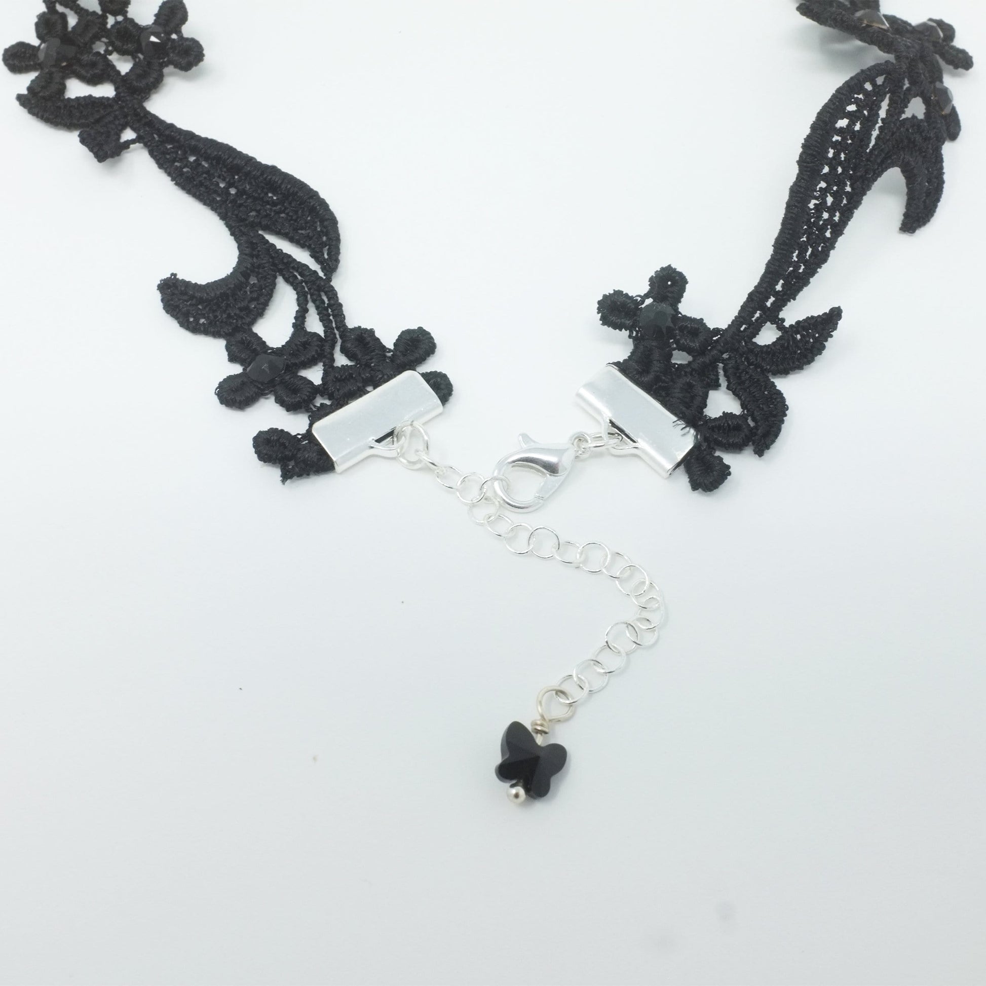 Floral Black Choker Necklace - Yatys Boutique