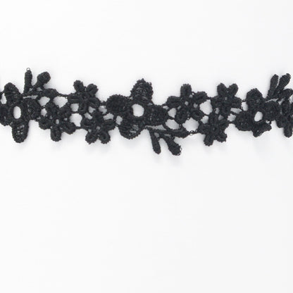 Detail of flower lace choker
