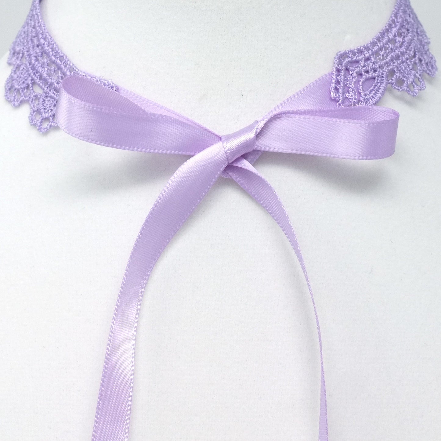 Lace Choker with Lavender ribbon