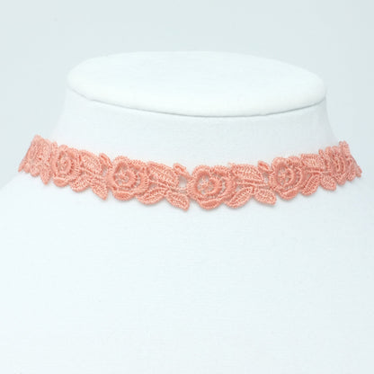 Rose Gold Rose Embroidered Choker