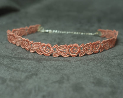 Peach Rose Necklace-Jewelry for Wedding