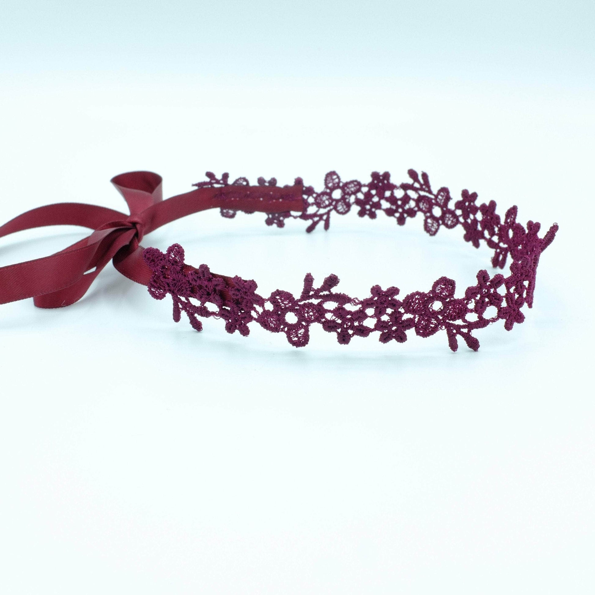 Burgundy Lace Necklace